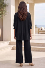 Load image into Gallery viewer, 2-Piece Poncho Top + Relaxed-Fit Pants Flowy Set