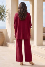 Load image into Gallery viewer, 2-Piece Poncho Top + Relaxed-Fit Pants Flowy Set