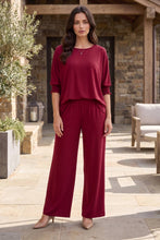 Load image into Gallery viewer, 2-Piece Poncho Top + Relaxed-Fit Pants Flowy Set