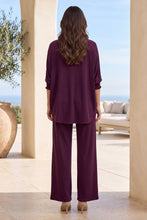Load image into Gallery viewer, 2-Piece Poncho Top + Relaxed-Fit Pants Flowy Set