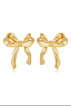 Load image into Gallery viewer, Gold Bow Studded Earrings
