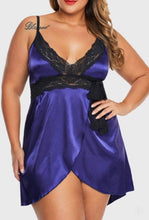 Load image into Gallery viewer, Lace V Neckline Plus Babydoll
