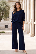Load image into Gallery viewer, 2-Piece Poncho Top + Relaxed-Fit Pants Flowy Set
