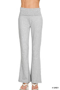 Load image into Gallery viewer, Premium Fold Over Flare Yoga Pants
