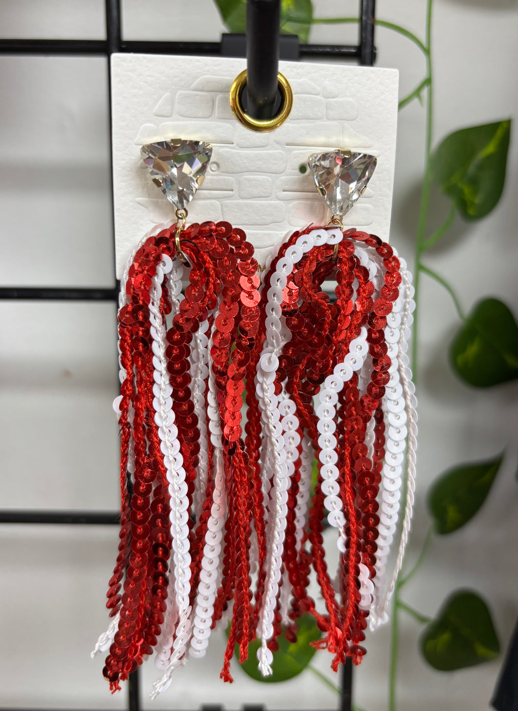 Sequin Tassle Earrings