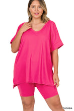 Load image into Gallery viewer, Zenana V Neck Biker Short Sets
