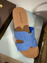 Load image into Gallery viewer, Pierre Dumas Blue Denim Wedge
