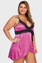 Load image into Gallery viewer, Lace V Neckline Plus Babydoll
