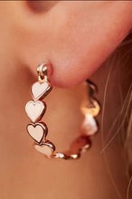 Load image into Gallery viewer, White Heart Shape Plate Alloy Small Hook Earrings
