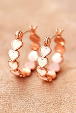 Load image into Gallery viewer, White Heart Shape Plate Alloy Small Hook Earrings
