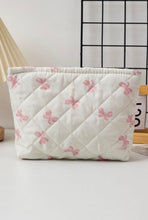 Load image into Gallery viewer, Zipper Quilted Large Cosmetic Bag
