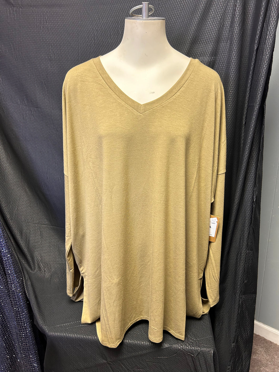 V Neck Side Slit Top