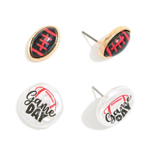 Load image into Gallery viewer, 2 Pair Game Day Stud Earrings
