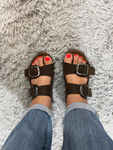 Load image into Gallery viewer, OUTWOODS Brown Buckle Sandals
