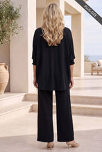 Load image into Gallery viewer, PLUS SIZE 2-Piece Poncho Top + Relaxed-Fit Pants Flowy Set
