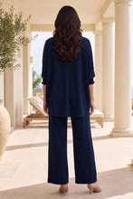 Load image into Gallery viewer, 2-Piece Poncho Top + Relaxed-Fit Pants Flowy Set
