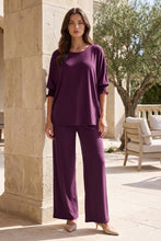 Load image into Gallery viewer, 2-Piece Poncho Top + Relaxed-Fit Pants Flowy Set
