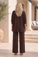 Load image into Gallery viewer, PLUS SIZE 2-Piece Poncho Top + Relaxed-Fit Pants Flowy Set
