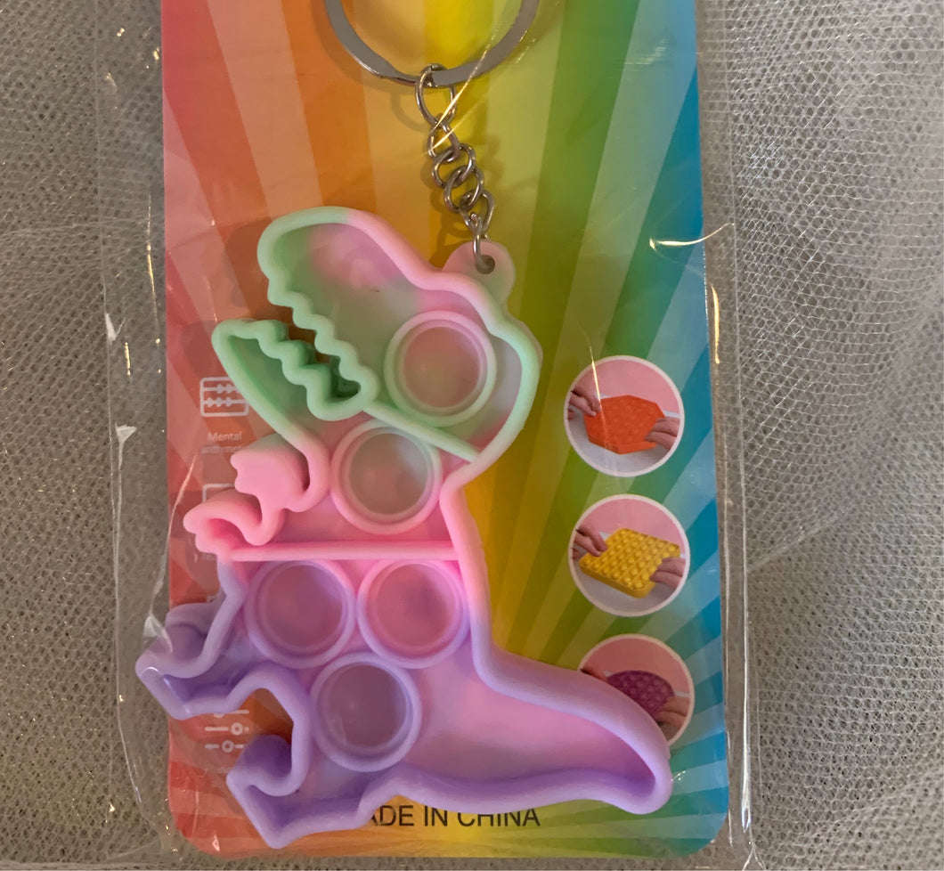 Dino w/teeth Keychain Pop It