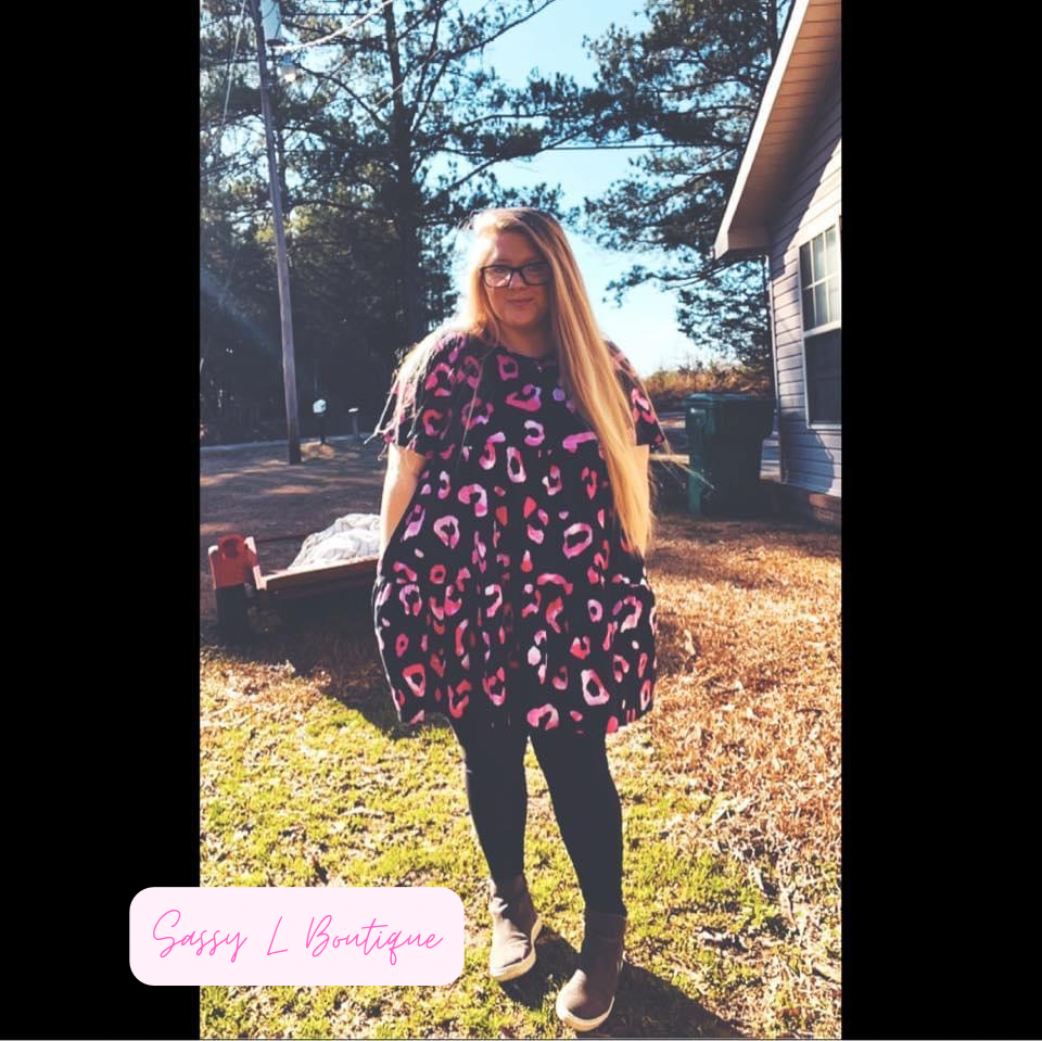 Pink Animal Print Dress